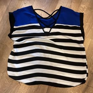 Absolute Angel striped blouse, 2X